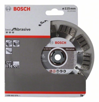 Алмазный отрезной круг Best for Abrasive 115 x 22,23 x 2,2 x 12 mm 2608602679
